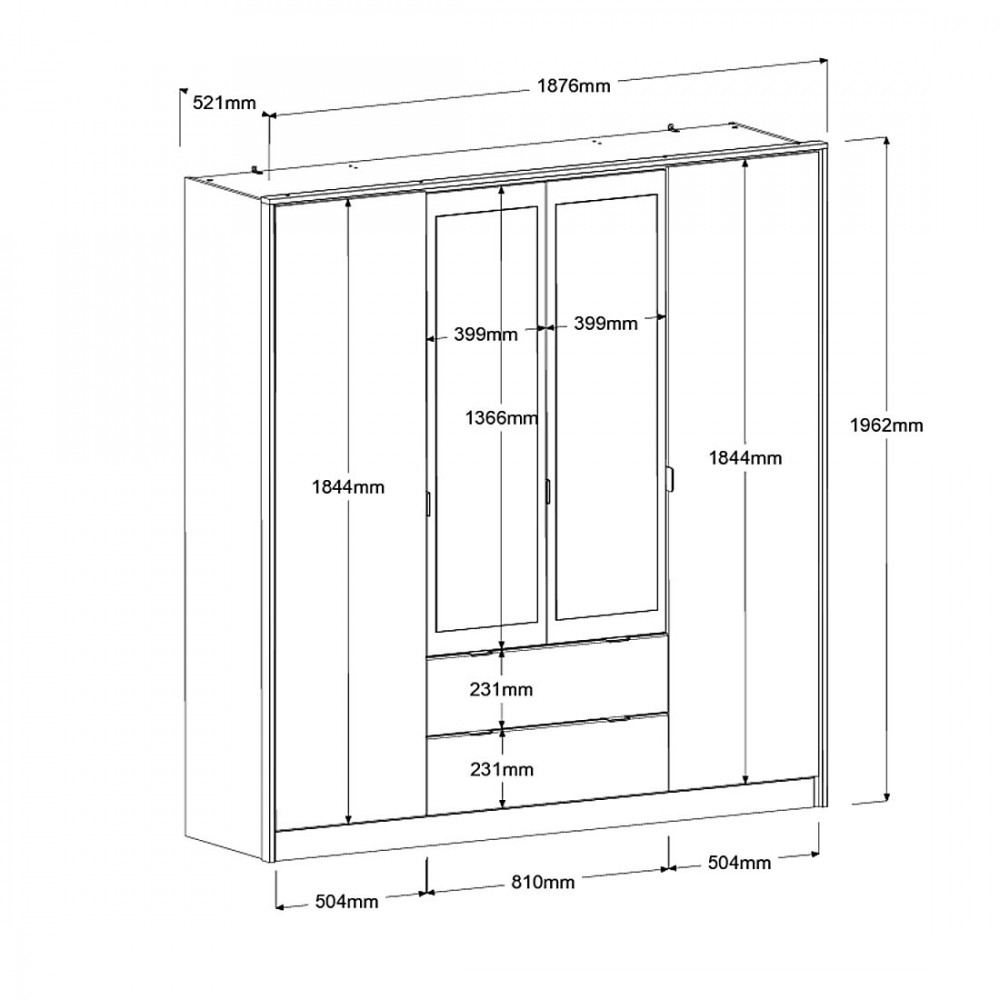 Ντουλάπα τετράφυλλη Canada