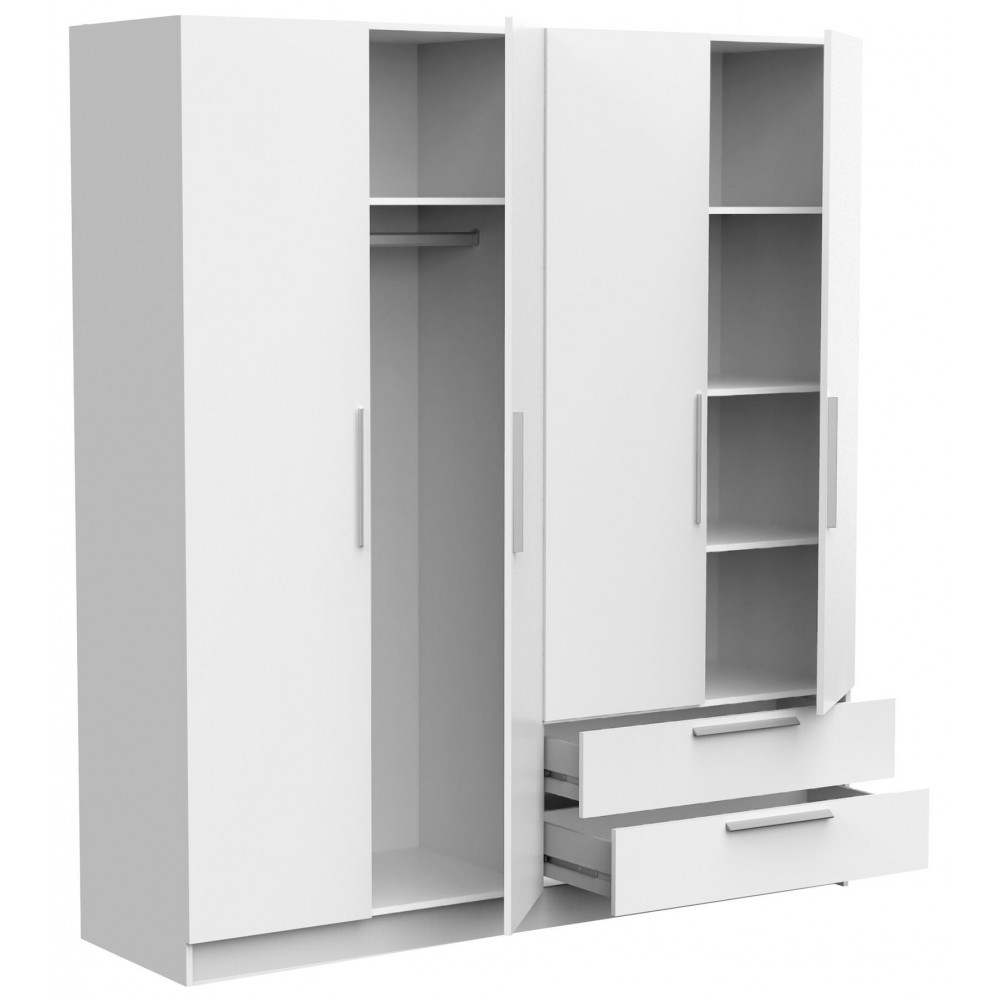 Ντουλάπα τετράφυλλη Erre-Λευκό