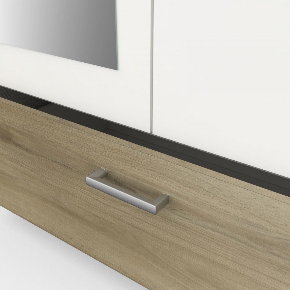 Ντουλάπα Coben δίφυλλη-Δρυς - Λευκό