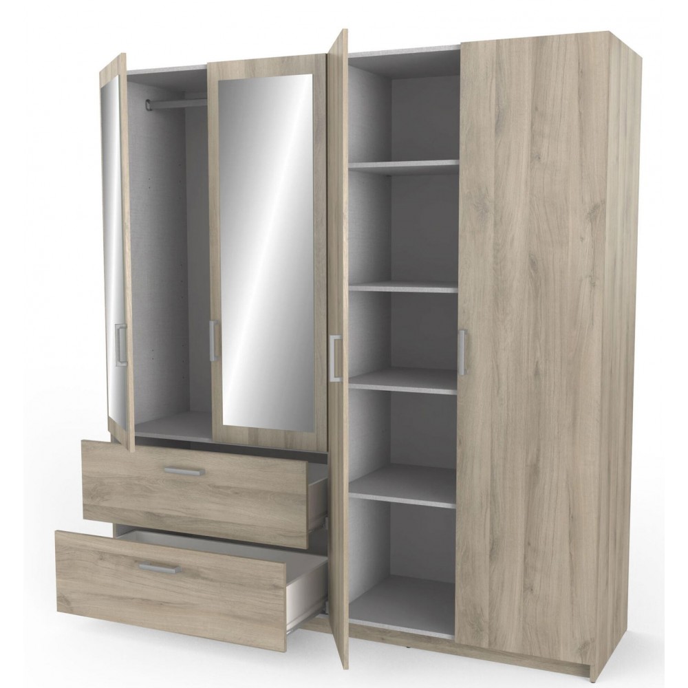 Ντουλάπα Coben τετράφυλλη-Δρυς