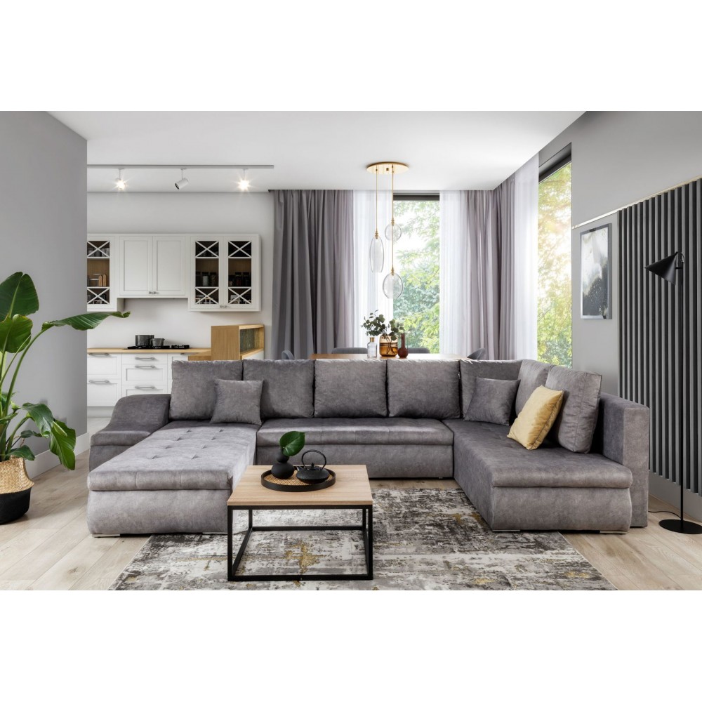 Γωνιακός καναπές Ginny-Gkri Skouro-Αριστερή