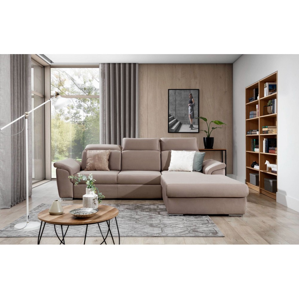 Γωνιακός καναπές Trieste-Δεξιά-Mpez Anoixto