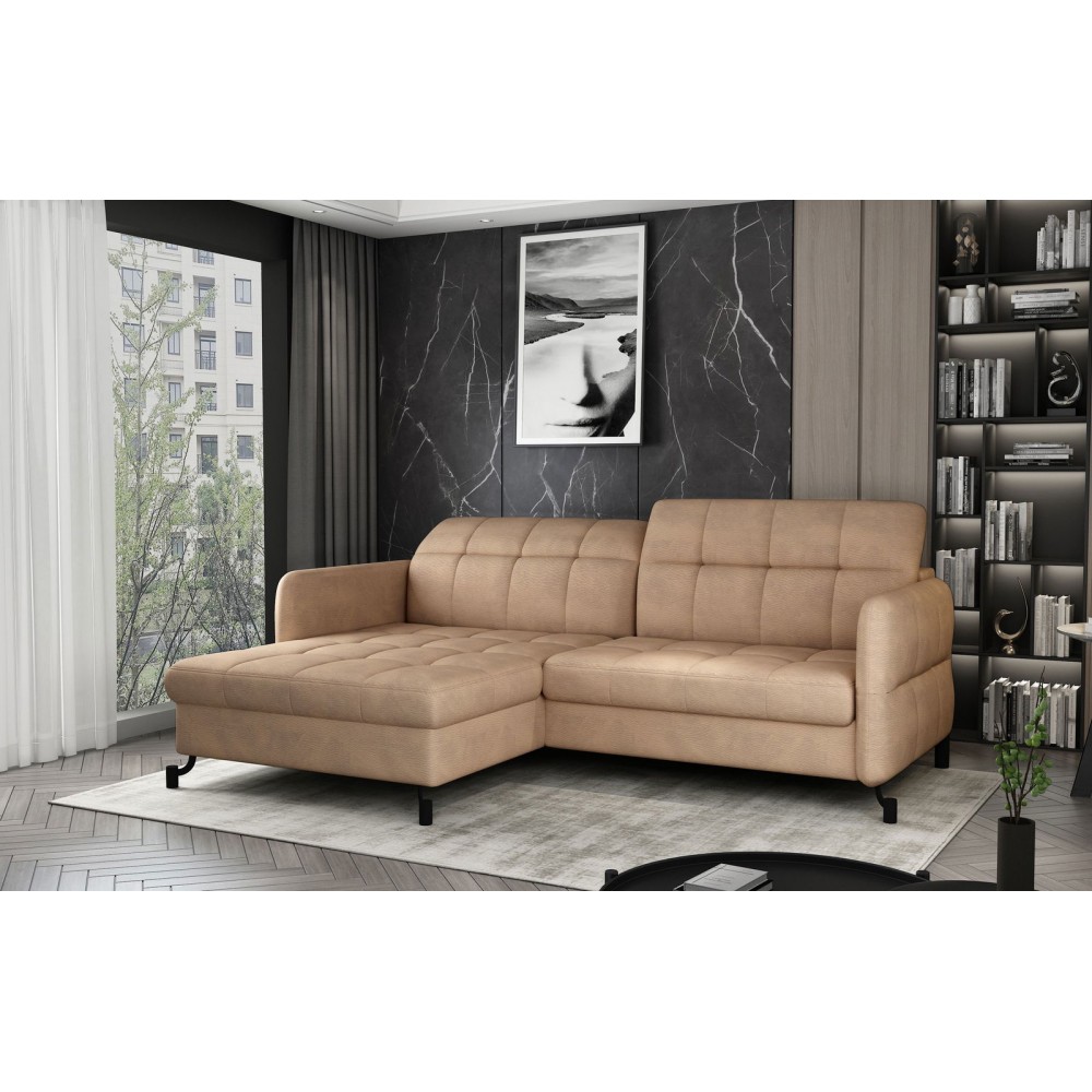 Γωνιακός καναπές Lorette-Kafe Anoixto-Αριστερή