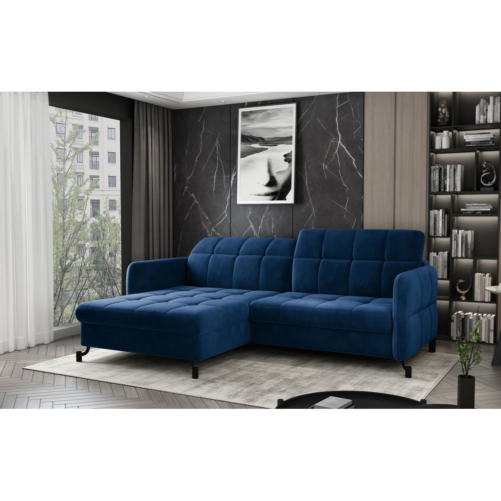 Γωνιακός καναπές Lorette-Mple Skouro-Αριστερή