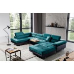 Γωνιακός καναπές Romeo-Αριστερή-Gkri-Petrol