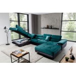 Γωνιακός καναπές Romeo-Αριστερή-Gkri-Petrol