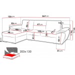 Γωνιακός καναπές Enzo