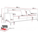 Καναπές Noelia τριθέσιος