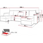 Γωνιακός καναπές Astana U-Mauro