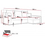 Γωνιακός καναπές Chievo-Kokkino