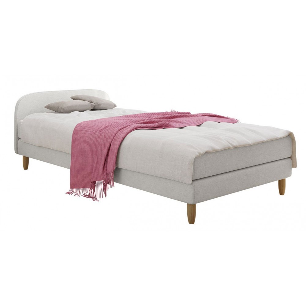 Επενδυμένο κρεβάτι Hot II-Gkri Anoixto-90 x 200