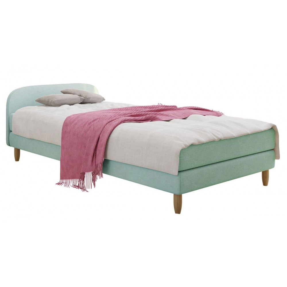 Επενδυμένο κρεβάτι Hot II-Prasino-90 x 200