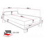 Επενδυμένο κρεβάτι Hot II-Sapio milo-120 x 200