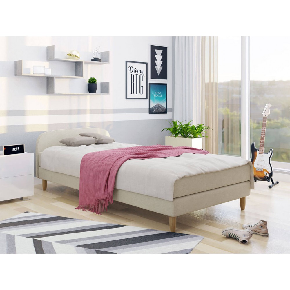 Επενδυμένο κρεβάτι Hot II-Mpez-90 x 200