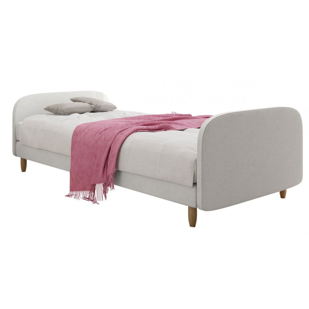 Επενδυμένο κρεβάτι Hot III-Gkri Anoixto-120 x 200