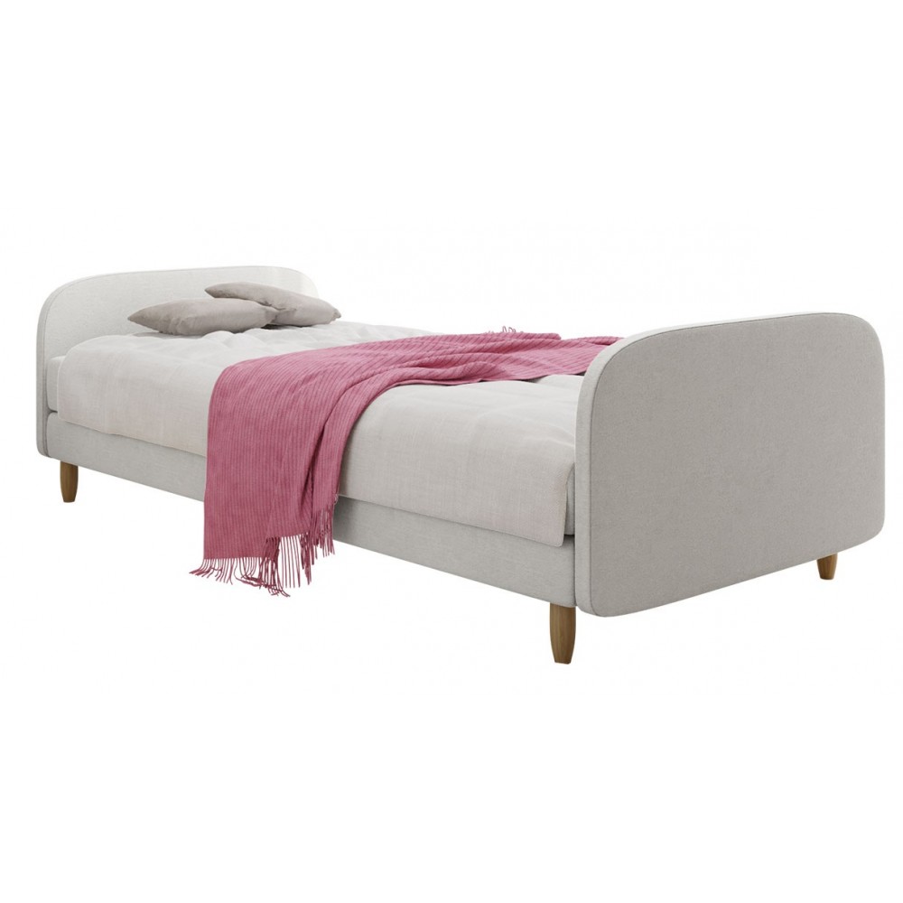 Επενδυμένο κρεβάτι Hot III-Gkri Anoixto-90 x 200