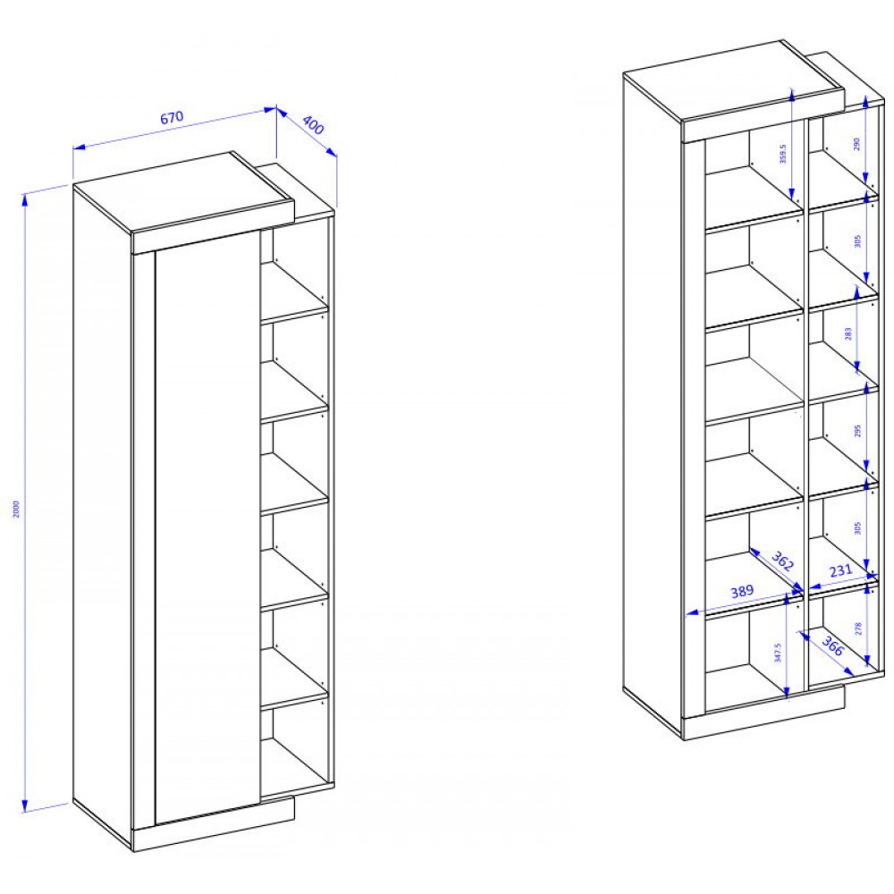 Βιτρίνα Jay 1D