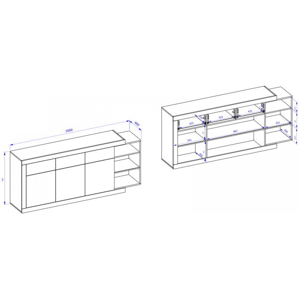 Μπουφές Jay 3D3S