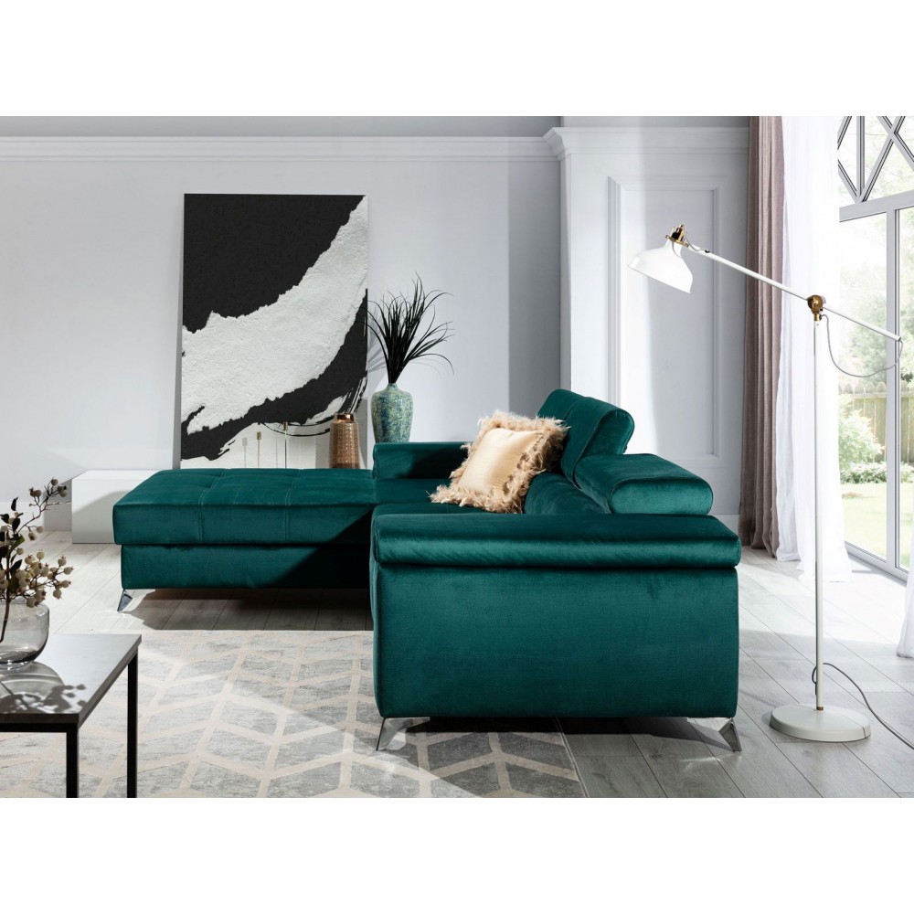 Γωνιακός καναπές Osby-Αριστερή-Prasino