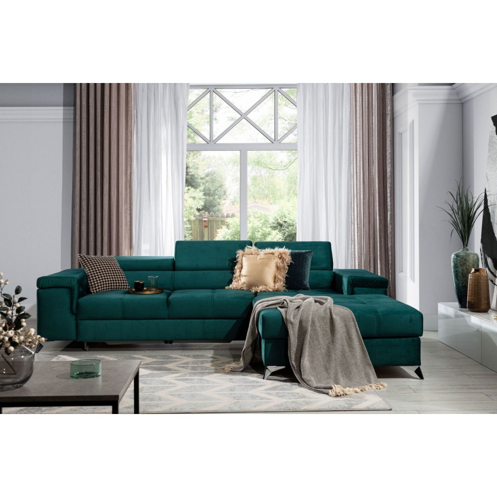 Γωνιακός καναπές Osby-Δεξιά-Prasino