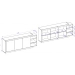 Μπουφές Jay 3D-Μήκος: 220 εκ.