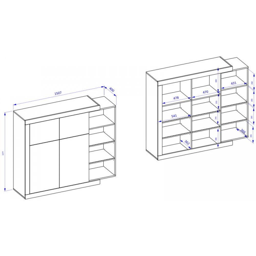 Μπουφές Jay 2D2F