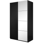 Ντουλάπα συρόμενη Delta II-120x61x210-Μαύρο