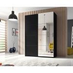 Ντουλάπα συρόμενη Delta II-120x61x210-Μαύρο