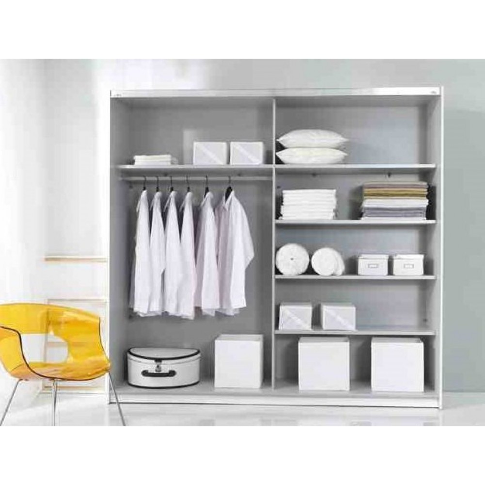 Ντουλάπα Συρόμενη Delta II-120x61x210-Λευκό