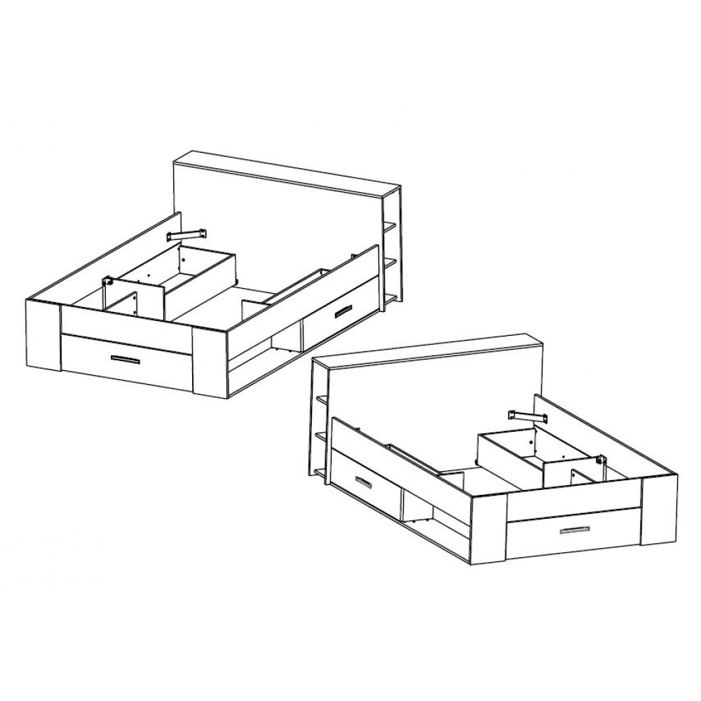Κρεβάτι Robin-140 x 190-Anthraki