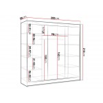 Ντουλάπα Derby II συρόμενη-Drus-Leuko