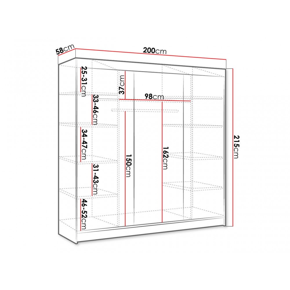 Ντουλάπα Derby II συρόμενη-Leuko - Drus