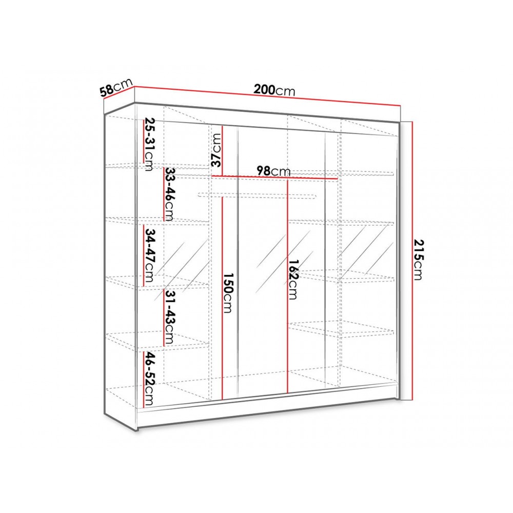 Ντουλάπα Derby III συρόμενη-Mauro