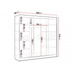 Ντουλάπα Derby III συρόμενη-Mauro