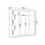 Ντουλάπα Derby III συρόμενη-Drus