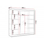 Ντουλάπα Derby VI συρόμενη-Drus