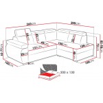 Γωνιακός καναπές Boston-Mple Skouro-Αριστερή