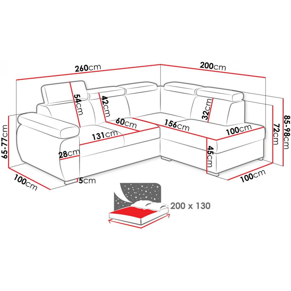 Γωνιακός καναπές Boston-Mple Skouro-Δεξιά