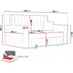 Καναπές - κρεβάτι Viva Glam II διθέσιος-Mauro