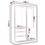 Ντουλάπα Haiti Δίφυλλη-Fusiko-Mavro