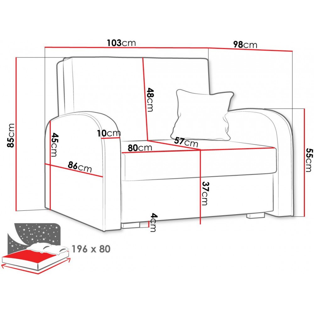 Πολυθρόνα κρεβάτι Viva Soft I-Galazio