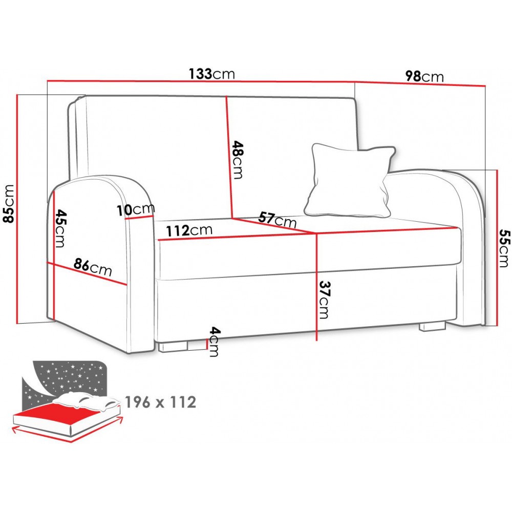 Καναπές Viva Soft II διθέσιος-Sapio milo