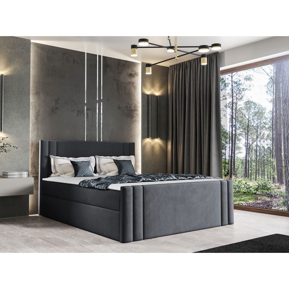 Επενδυμένο κρεβάτι Carmen-Gkri-140 x 200