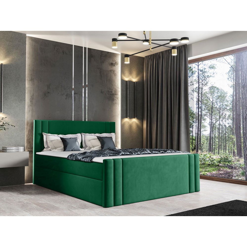 Επενδυμένο κρεβάτι Carmen-Prasino-120 x 200