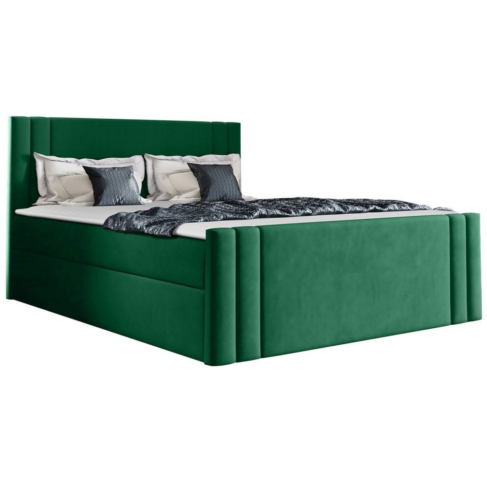 Επενδυμένο κρεβάτι Carmen-Prasino-140 x 200