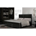 Επενδυμένο κρεβάτι Alert-160 x 200-Leuko