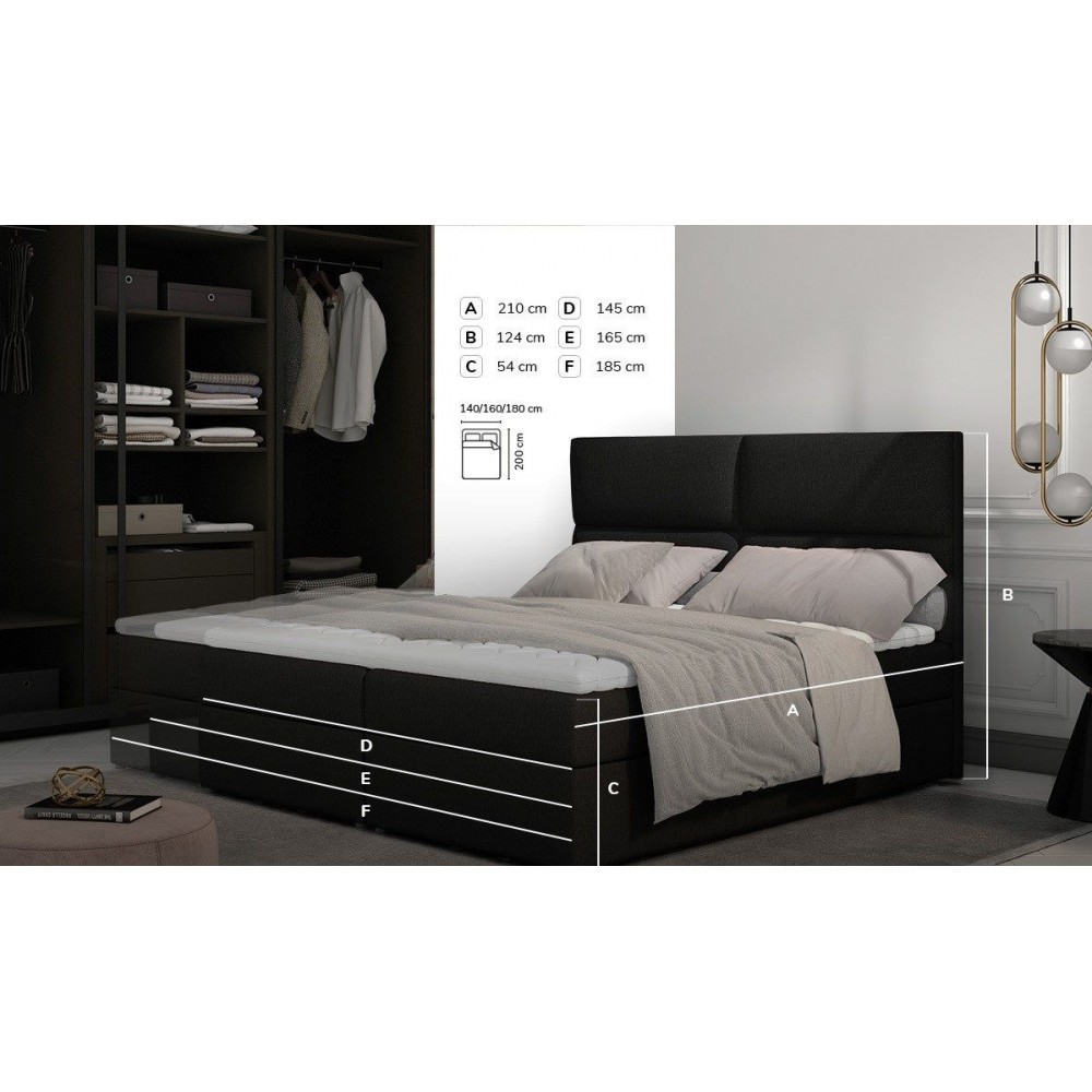 Επενδυμένο κρεβάτι Alert-160 x 200-Mauro