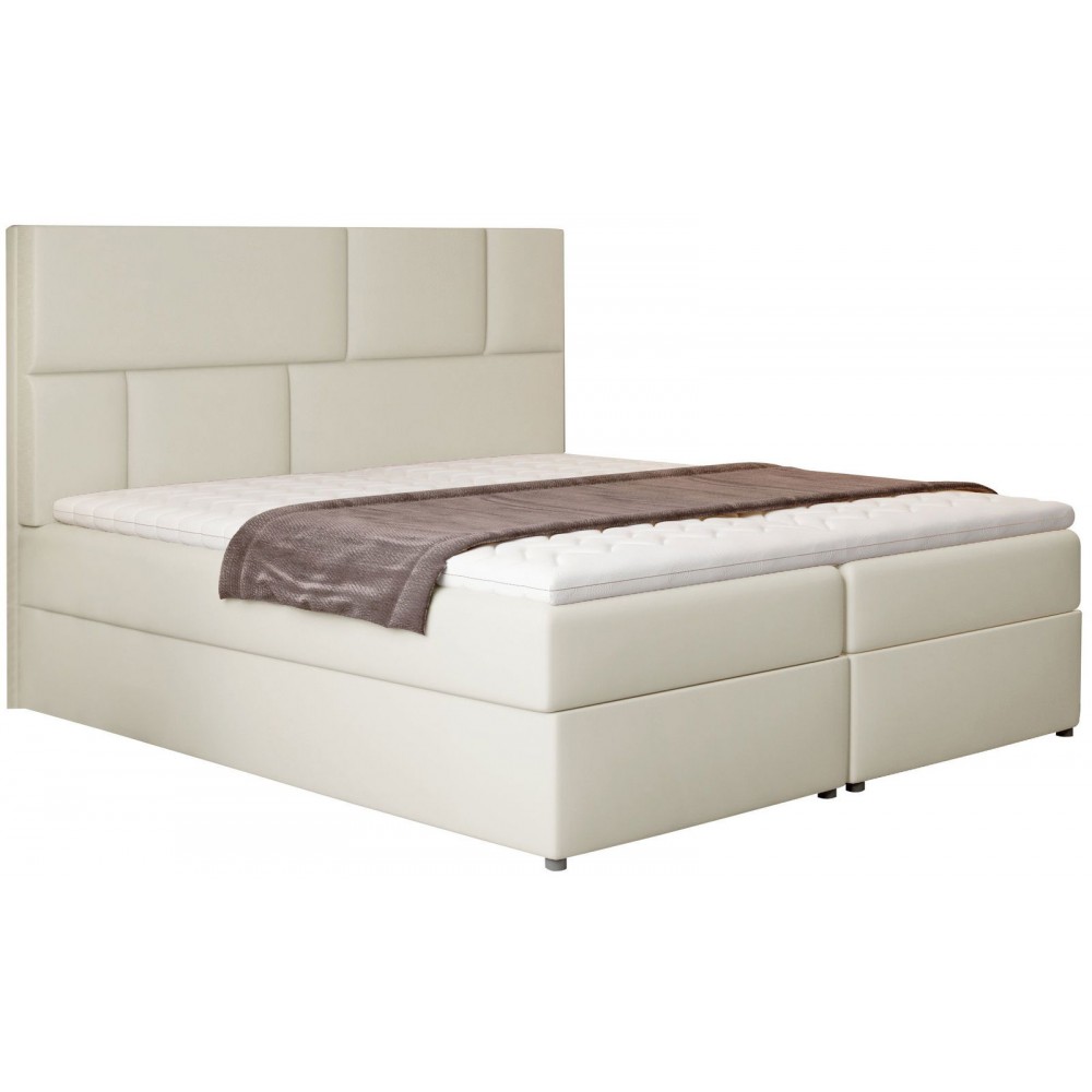 Επενδυμένο κρεβάτι Lorenca-140 x 200-Ekrou