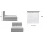 Επενδυμένο κρεβάτι Lorenca-140 x 200-Leuko