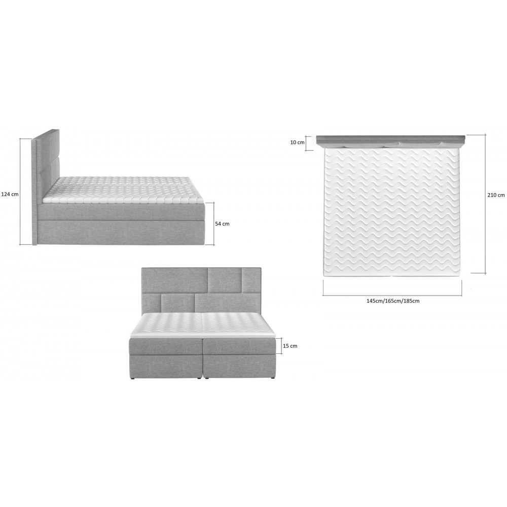 Επενδυμένο κρεβάτι Lorenca-160 x 200-Sapio milo
